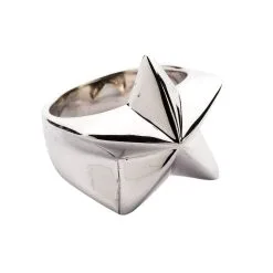 Bikerringshop Sterling Silver Men's Star Ring