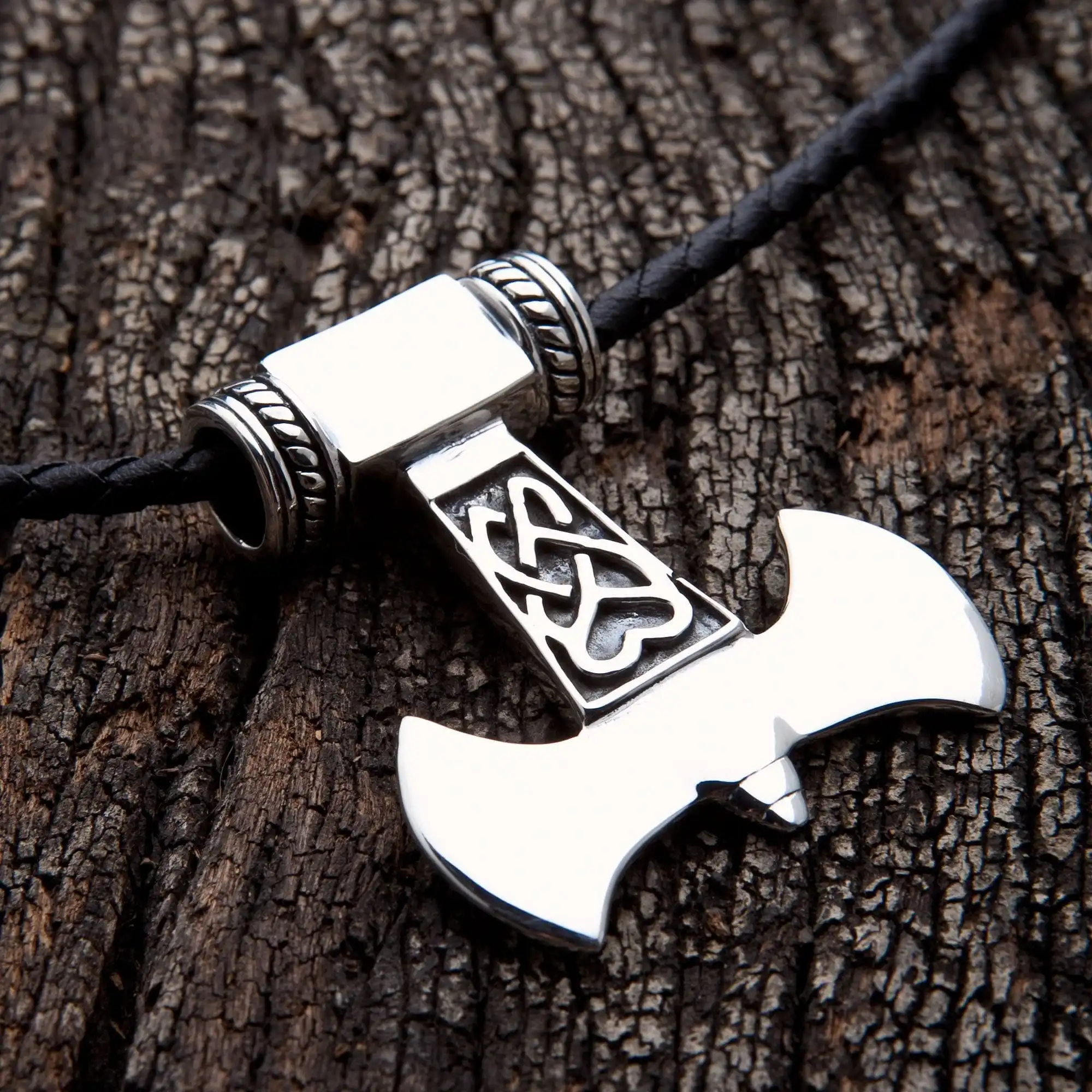 Bikerringshop Sterling Silver Thors Hammer Pendant Necklace 5 Bikerringshop Sterling Silver Thors Hammer Pendant Necklace - Image 3