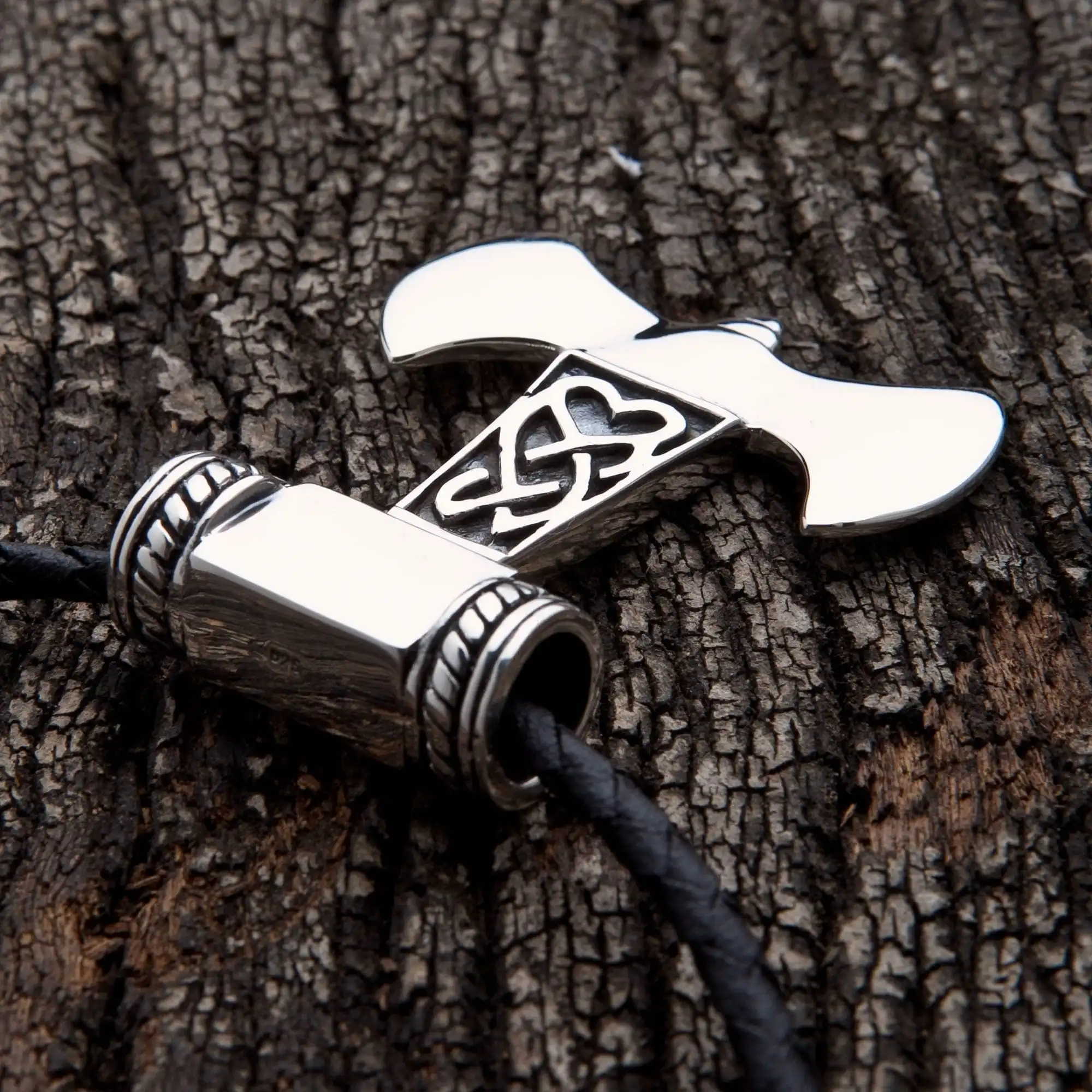 Bikerringshop Sterling Silver Thors Hammer Pendant Necklace 7 Bikerringshop Sterling Silver Thors Hammer Pendant Necklace - Image 5