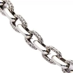 Bikerringshop Sterling Silver Tribe Chain Bracelet -Outlet Rings Store silver tribe chain bracelet 4