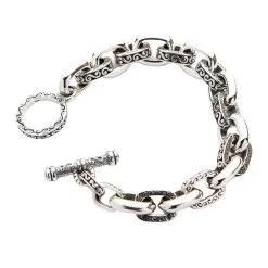 Bikerringshop Sterling Silver Tribe Chain Bracelet -Outlet Rings Store silver tribe chain bracelet 5