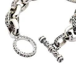 Bikerringshop Sterling Silver Tribe Chain Bracelet -Outlet Rings Store silver tribe chain bracelet 6