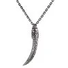 Bikerringshop Sterling Silver Fang Tusk Pendant -Outlet Rings Store silver tusk pendant
