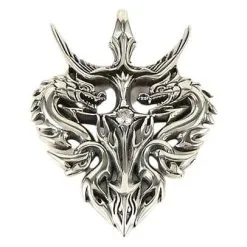 Bikerringshop Silver Warrior Dragon Pendant