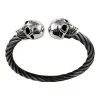 Bikerringshop Silver Skull Biker Cuff Bracelet -Outlet Rings Store skull biker cuff bracelet