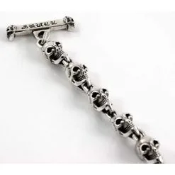 Bikerringshop Sterling Silver Skull Biker Necklace 10 Bikerringshop Sterling Silver Skull Biker Necklace -Outlet Rings Store skull biker necklace 3