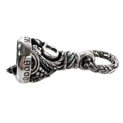 Bikerringshop Sterling Silver Skull Biker Rider Bell Pendant 9 Bikerringshop Sterling Silver Skull Biker Rider Bell Pendant -Outlet Rings Store skull biker rider bell pendant 4