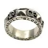 Bikerringshop Sterling Silver Skull Blood Spin Ring -Outlet Rings Store skull blood rings