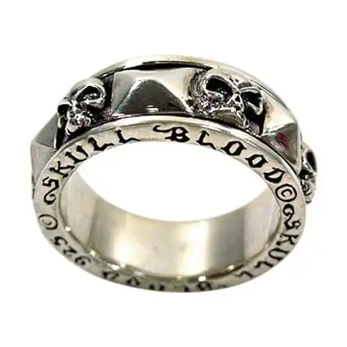 Bikerringshop Sterling Silver Skull Blood Spin Ring 3 Bikerringshop Sterling Silver Skull Blood Spin Ring