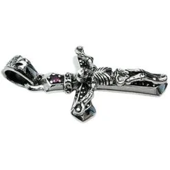 Bikerringshop Sterling Silver Skull Cross Biker Pendant 7 Bikerringshop Sterling Silver Skull Cross Biker Pendant -Outlet Rings Store skull cross biker pendant 3