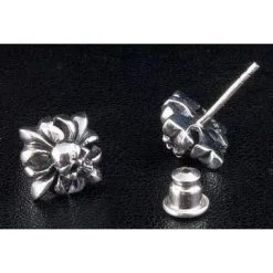 Bikerringshop Silver Skull Crossbones Stud Earrings 10 Bikerringshop Silver Skull Crossbones Stud Earrings -Outlet Rings Store skull crossbones earrings 3