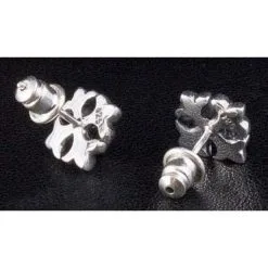 Bikerringshop Silver Skull Crossbones Stud Earrings 11 Bikerringshop Silver Skull Crossbones Stud Earrings -Outlet Rings Store skull crossbones earrings 4
