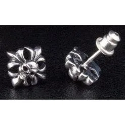 Bikerringshop Silver Skull Crossbones Stud Earrings 13 Bikerringshop Silver Skull Crossbones Stud Earrings -Outlet Rings Store skull crossbones earrings 6