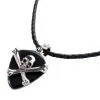 Bikerringshop Skull Crossbones Guitar Pick Holder Pendant Necklace 1 Bikerringshop Skull Crossbones Guitar Pick Holder Pendant Necklace -Outlet Rings Store skull crossbones guitar pick holder pendant necklace