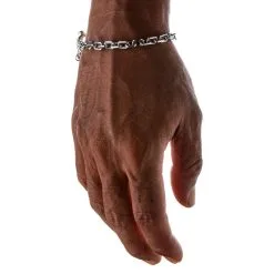 Bikerringshop Skull T-Bar Sterling Silver Curb Link Bracelet 14 Bikerringshop Skull T-Bar Sterling Silver Curb Link Bracelet -Outlet Rings Store skull curb silver bracelet6