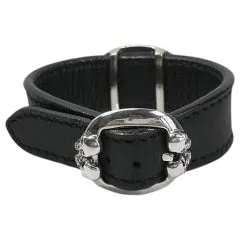 Bikerringshop Sterling Silver Skull Genuine Leather Bracelets -Outlet Rings Store skull leather bracelets 7