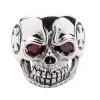 Bikerringshop Red Eyes Skull Silver Rings 2 Bikerringshop Red Eyes Skull Silver Rings -Outlet Rings Store skull ring red eyes