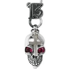 Bikerringshop Sterling Silver Cross Skull Rocker Pendant 11 Bikerringshop Sterling Silver Cross Skull Rocker Pendant -Outlet Rings Store skull rocker pendant 6