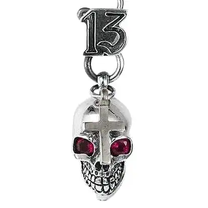 Bikerringshop Sterling Silver Cross Skull Rocker Pendant 7 Bikerringshop Sterling Silver Cross Skull Rocker Pendant - Image 5