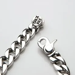 Bikerringshop Small Sterling Silver Figaro Cuban Necklace -Outlet Rings Store small cuban necklace 10