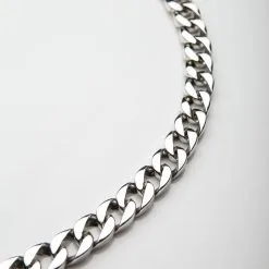 Bikerringshop Small Sterling Silver Figaro Cuban Necklace -Outlet Rings Store small cuban necklace 8