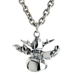 Bikerringshop Sterling Silver Short Gundam Robot Pendant Necklace 10 Bikerringshop Sterling Silver Short Gundam Robot Pendant Necklace -Outlet Rings Store small gundam pendant 3