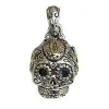 Bikerringshop Sterling Silver Small Sugar Skull Steampunk Pendant -Outlet Rings Store small sugar skull pendant