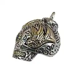 Bikerringshop Sterling Silver Small Sugar Skull Steampunk Pendant 6 Bikerringshop Sterling Silver Small Sugar Skull Steampunk Pendant - Image 4
