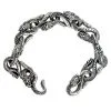 Bikerringshop Sterling Silver Snake Head Bracelet -Outlet Rings Store snake head bracelet 3