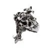 Bikerringshop Sterling Silver Snake Head Skull Ring -Outlet Rings Store snake head skull ring