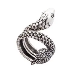 Bikerringshop Sterling Silver Snake Ring -Outlet Rings Store snake sterling silver ring 10