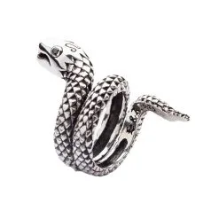 Bikerringshop Sterling Silver Snake Ring -Outlet Rings Store snake sterling silver ring 11