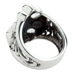 Bikerringshop Sterling Silver Star Cross Ring -Outlet Rings Store star cross ring 6