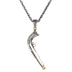 Bikerringshop 925 Sterling Silver Steampunk Mexican Shotgun Pendant Necklace 19 Bikerringshop 925 Sterling Silver Steampunk Mexican Shotgun Pendant Necklace -Outlet Rings Store steampunk shotgun necklace 3