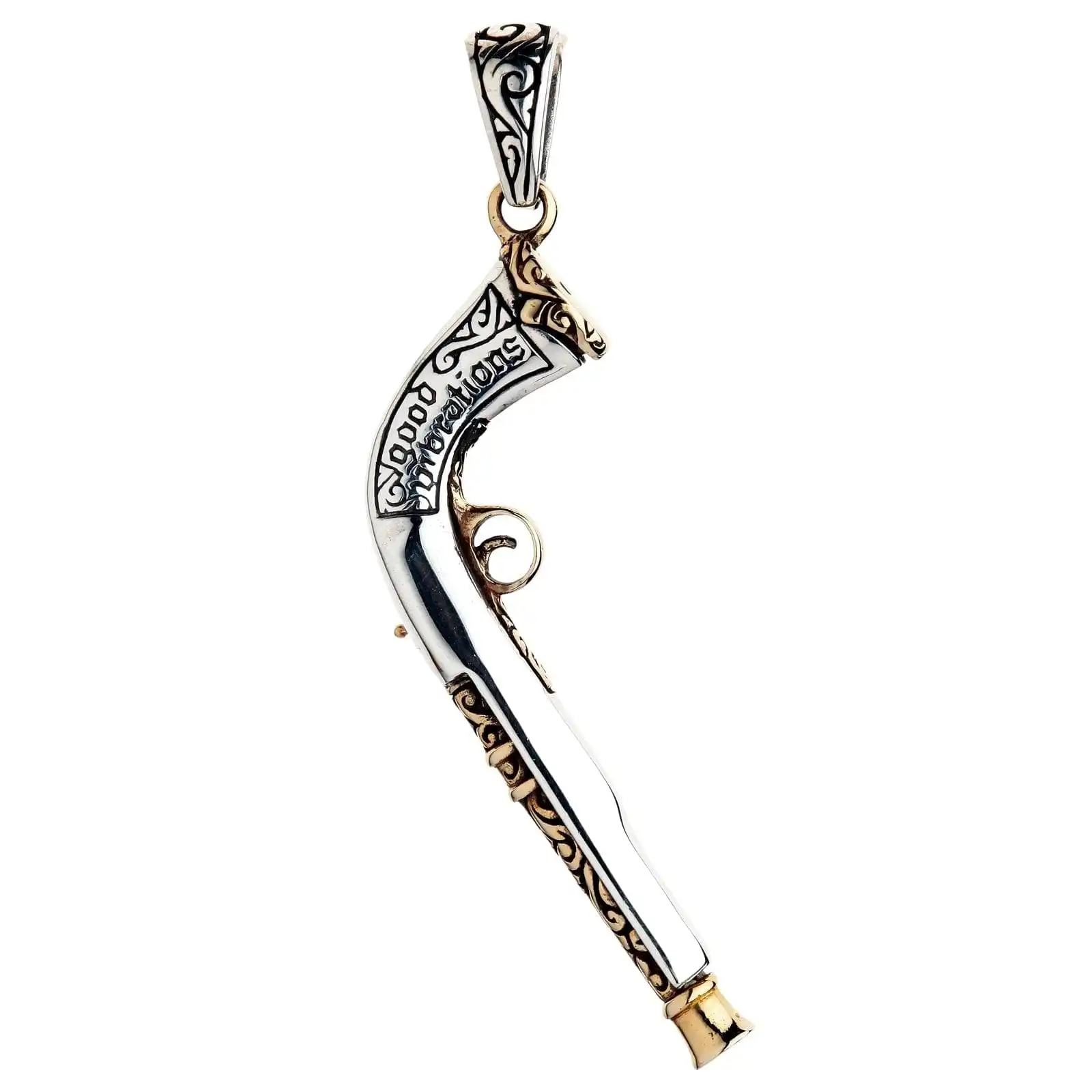 Bikerringshop 925 Sterling Silver Steampunk Mexican Shotgun Pendant Necklace 6 Bikerringshop 925 Sterling Silver Steampunk Mexican Shotgun Pendant Necklace - Image 4