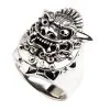 Bikerringshop Sterling Silver Japanese Devil Mask Ring -Outlet Rings Store sterling silver Japanese devil mask ring 4