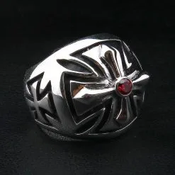 Bikerringshop Sterling Silver Biker Cross Ring 10 Bikerringshop Sterling Silver Biker Cross Ring -Outlet Rings Store sterling silver biker cross ring 3