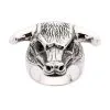 Bikerringshop Sterling Silver Bull Taurus Ring -Outlet Rings Store sterling silver bull taurus ring