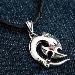 Bikerringshop Sterling Silver Fish Hook Pendant Necklace -Outlet Rings Store sterling silver fish hook pendant 2