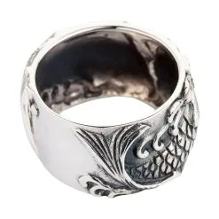 Bikerringshop Sterling Silver Fish Koi Mens Wedding Bands Ring 20 Bikerringshop Sterling Silver Fish Koi Mens Wedding Bands Ring -Outlet Rings Store sterling silver fish koi mens wedding bands ring 9
