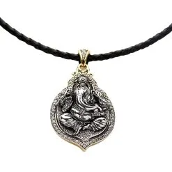 Bikerringshop Sterling Silver Ganesh Pendant Necklace -Outlet Rings Store sterling silver ganesh pendant necklace
