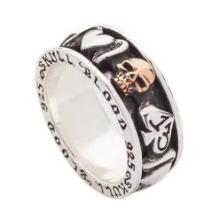Bikerringshop Sterling Silver Gothic Spinning Rings -Outlet Rings Store sterling silver gothic spinning rings 5