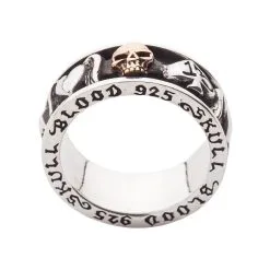 Bikerringshop Sterling Silver Gothic Spinning Rings -Outlet Rings Store sterling silver gothic spinning rings 6