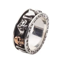 Bikerringshop Sterling Silver Gothic Spinning Rings -Outlet Rings Store sterling silver gothic spinning rings 8