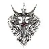 Bikerringshop Sterling Silver Red Stone Guardian Dragon Pendant -Outlet Rings Store sterling silver guardian dragon pendant