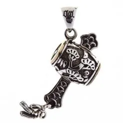 Bikerringshop Sterling Silver Japanese Gavel Pendants