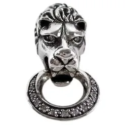 Bikerringshop Sterling Silver Lion Biker Pendant