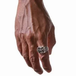 Bikerringshop Sterling Silver Maltese Cross Biker Ring -Outlet Rings Store sterling silver maltese cross biker ring 6