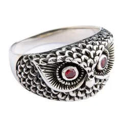 Bikerringshop Sterling Silver Owl Ring Band -Outlet Rings Store sterling silver owl ring 5 fcc8f21a c743 4876 88d1 ba444e3afad6