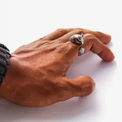 Bikerringshop Sterling Silver Owl Ring -Outlet Rings Store sterling silver owl ring 9